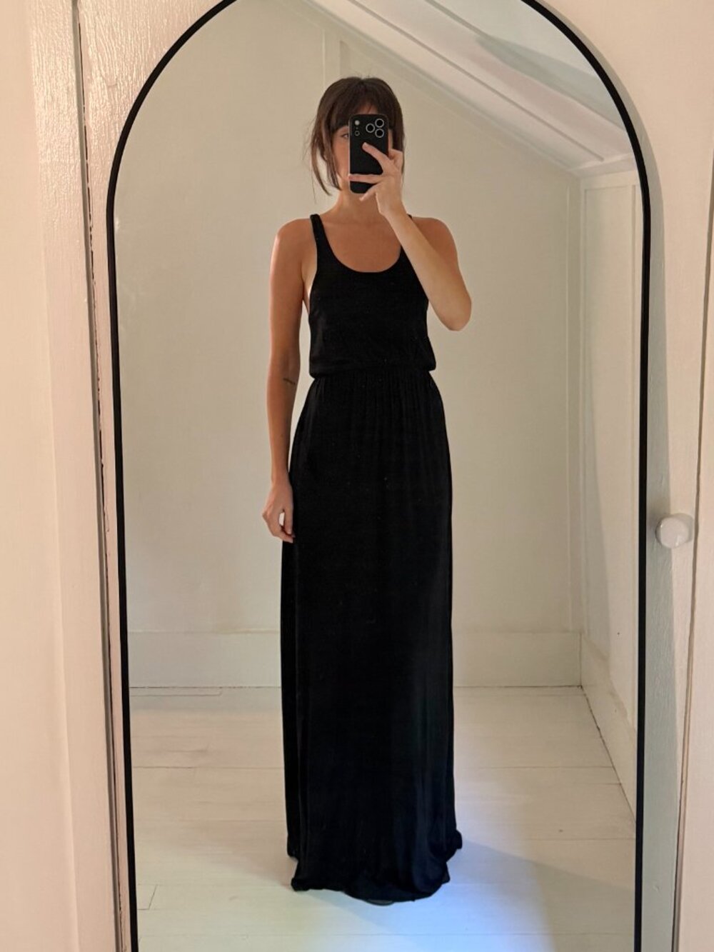 Tobi Driving Racerback Maxi Dress Black Size XS Retail $77